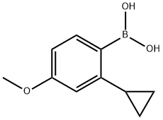 2-cyclopropyl-4-methoxyphenylboronic acid, 2225173-99-7, 结构式