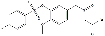 2-(4-methoxy-3-(tosyloxy)benzylsulfinyl)acetic acid 结构式