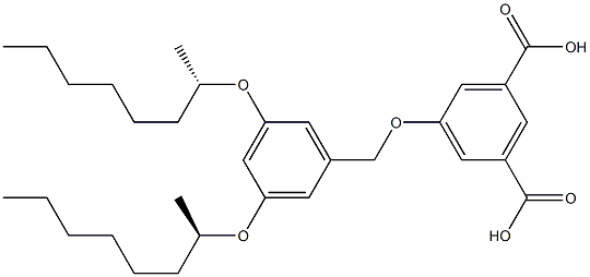 5-(3-((R)-octan-2-yloxy)-5-((S)-octan-2-yloxy)benzyloxy)isophthalic acid,,结构式