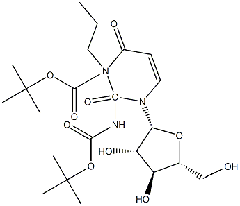 N3-(2S)-[2-(tert-Butoxycarbonyl)amino-3-(tert-butoxycarbonyl)]propyluridine Structure