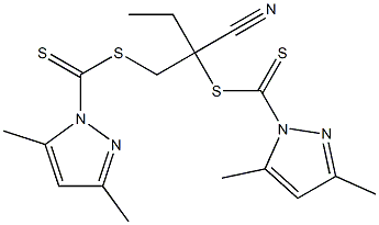 2-Cyanobutanyl-2-yl 3,5-dimethyl-1H-pyrazole-1-carbodithioate 95% Structure