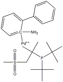 Mesyl[(tri-t-butylphosphine)-2-(2-aminobiphenyl)]palladium(II) Struktur