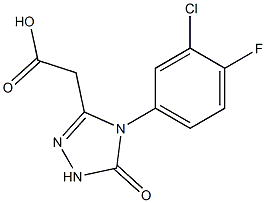  2-(4-(3-chloro-4-fluorophenyl)-5-oxo-4,5-dihydro-1H-1,2,4-triazol-3-yl)acetic acid