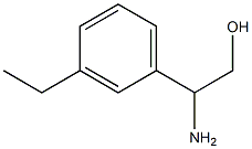 2-AMINO-2-(3-ETHYLPHENYL)ETHAN-1-OL, 1270582-10-9, 结构式