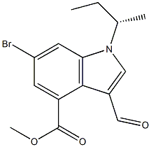 (S)-methyl 6-bromo-1-sec-butyl-3-formyl-1H-indole-4-carboxylate Structure