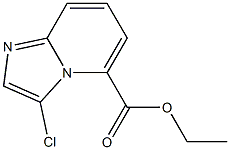 3-Chloro-imidazo[1,2-a]pyridine-5-carboxylic acid ethyl ester 化学構造式