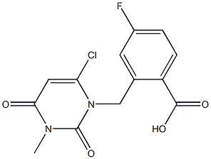 2-((6-chloro-3-methyl-2,4-dioxo-3,4-dihydropyrimidin-1(2H)-yl)methyl)-4-fluorobenzoic acid|2-((6-氯-3-甲基-2,4-氧杂-3,4-二氢嘧啶-1(2H)-基)甲基)-4-氟苯甲酸