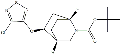 (1R,4R,5S)-tert-butyl 5-(4-chloro-1,2,5-thiadiazol-3-yloxy)-2-azabicyclo[2.2.2]octane-2-carboxylate Structure