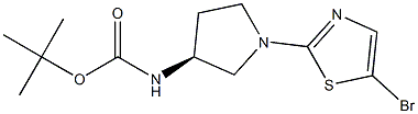 (S)-tert-butyl 1-(5-bromothiazol-2-yl)pyrrolidin-3-ylcarbamate Structure