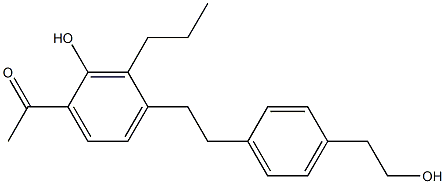 1-(2-hydroxy-4-(4-(2-hydroxyethyl)phenethyl)-3-propylphenyl)ethanone Structure