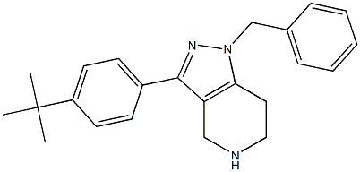 1-benzyl-3-(4-tert-butylphenyl)-4,5,6,7-tetrahydro-1H-pyrazolo[4,3-c]pyridine Structure