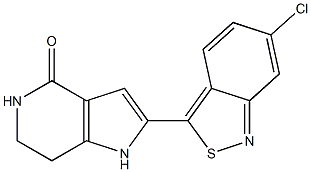 2-(6-chlorobenzo[c]isothiazol-3-yl)-6,7-dihydro-1H-pyrrolo[3,2-c]pyridin-4(5H)-one Struktur