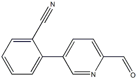 2-(6-formylpyridin-3-yl)benzonitrile Struktur