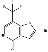 2-bromo-7-(trifluoromethyl)thieno[3,2-c]pyridin-4(5H)-one, 1956326-86-5, 结构式