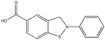 2-phenyl-2,3-dihydrobenzo[d]isothiazole-5-carboxylic acid Struktur