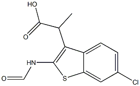 3-(6-chlorobenzo[b]thiophene-2-carboxamido)propanoic acid Struktur