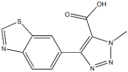 4-(benzo[d]thiazol-6-yl)-1-methyl-1H-1,2,3-triazole-5-carboxylic acid Struktur
