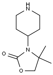 4,4-dimethyl-3-(piperidin-4-yl)oxazolidin-2-one Struktur