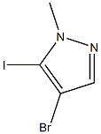 4-bromo-5-iodo-1-methyl-1H-pyrazole Struktur
