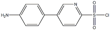 5-(4-aminophenyl)pyridine-2-sulfonyl chloride Structure