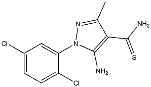 5-amino-1-(2,5-dichlorophenyl)-3-methyl-1H-pyrazole-4-carbothioamide Struktur