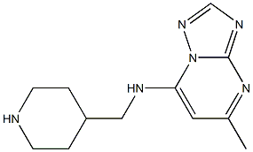 5-methyl-N-(piperidin-4-ylmethyl)-[1,2,4]triazolo[1,5-a]pyrimidin-7-amine 结构式