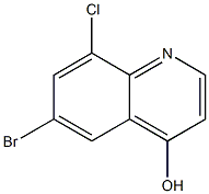 6-bromo-8-chloroquinolin-4-ol Structure