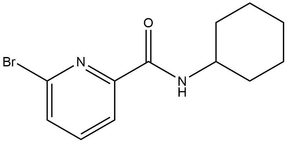 6-bromo-N-cyclohexylpicolinamide Structure