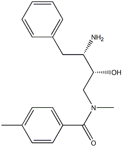 N-((2R,3S)-3-amino-2-hydroxy-4-phenylbutyl)-N,4-dimethylbenzamide Struktur