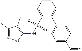 N-(3,4-dimethylisoxazol-5-yl)-4'-formylbiphenyl-2-sulfonamide Structure