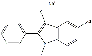 sodium 5-chloro-1-methyl-2-phenyl-1H-indole-3-thiolate Struktur