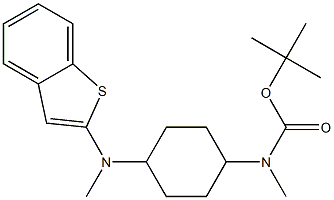 tert-butyl (1r,4r)-4-(benzo[b]thiophen-2-ylmethylamino)cyclohexyl(methyl)carbamate Struktur