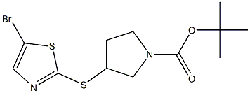 tert-butyl 3-(5-bromothiazol-2-ylthio)pyrrolidine-1-carboxylate Structure