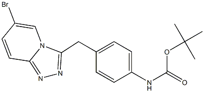 tert-butyl 4-((6-bromo-[1,2,4]triazolo[4,3-a]pyridin-3-yl)methyl)phenylcarbamate Struktur