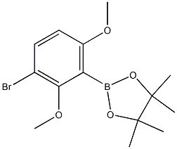 2-(3-bromo-2,6-dimethoxyphenyl)-4,4,5,5-tetramethyl-1,3,2-dioxaborolane Struktur