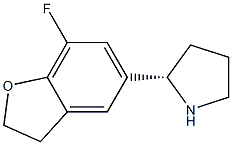 (S)-2-(7-fluoro-2,3-dihydrobenzofuran-5-yl)pyrrolidine Struktur