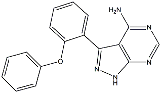 3-(2-phenoxyphenyl)-1H-pyrazolo[3,4-d]pyrimidin-4-amine Struktur