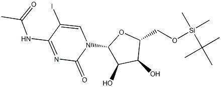 5'-O-TBDMS-N4-acetyl-5-iodo-cytidine Struktur