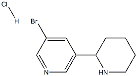 3-Bromo-5-(piperidin-2-yl)pyridine hydrochloride Structure