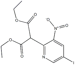 diethyl 2-(5-iodo-3-nitropyridin-2-yl)malonate Structure