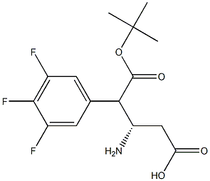 BOC-(S)-3-氨基-4-(3,4,5-三氟苯基)丁酸 结构式