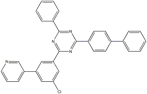 2-([1,1'-联苯]-4-基)-4-(3-氯-5-(吡啶-3-基)苯基)-6-苯基-1,3,5-三嗪,,结构式