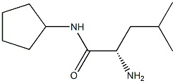 (S)-2-amino-N-cyclopentyl-4-methylpentanamide Struktur
