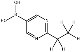 2-(Ethyl-d5)-pyrimidine-5-boronic acid Struktur
