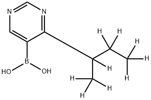 4-(sec-Butyl-d9)-pyrimidine-5-boronic acid Structure