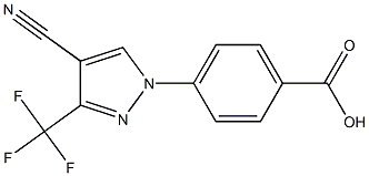 4-(4-氰基-3-(三氟甲基)-1H-吡唑-1-基)苯甲酸,,结构式