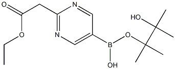 2-(2-乙氧基-2-氧代乙基)嘧啶-5-硼酸频哪醇酯, , 结构式