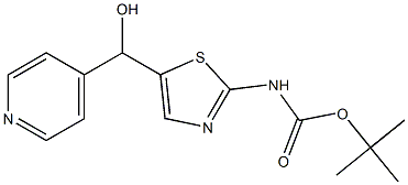 2-(BOC-氨基)-ALPHA-(4-吡啶基)噻唑-5-甲醇, , 结构式