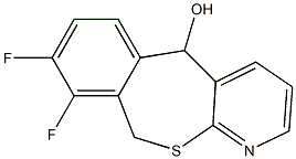 8,9-二氟-5,10-二氢苯并[5,6]硫杂卓并[2,3-B]吡啶-5-醇, , 结构式
