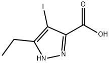 5-乙基-4-碘-1H-吡唑-3-羧酸 结构式